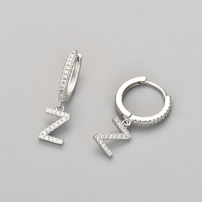 Oorbellen met initialen "Crystal"