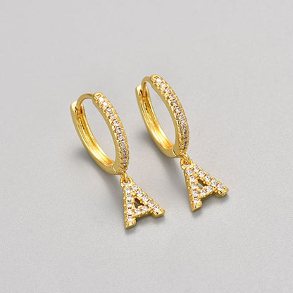 Oorbellen met initialen "Crystal"