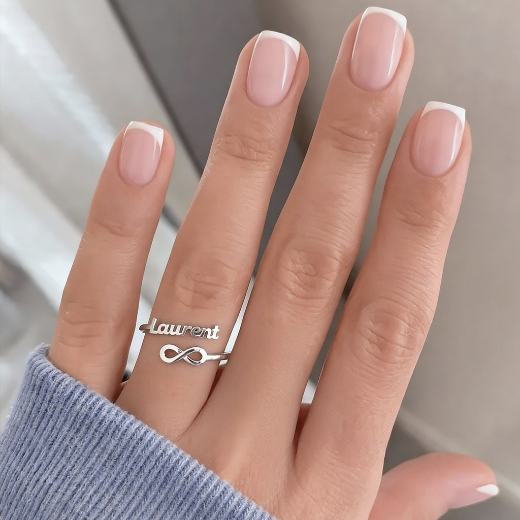 Verstelbare Naam Ring "Eeuwige Band"