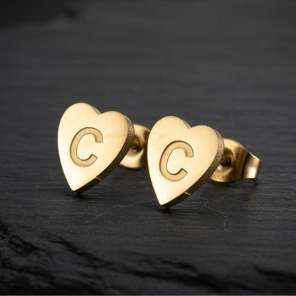 Oorbellen met initialen "Chic Heart"