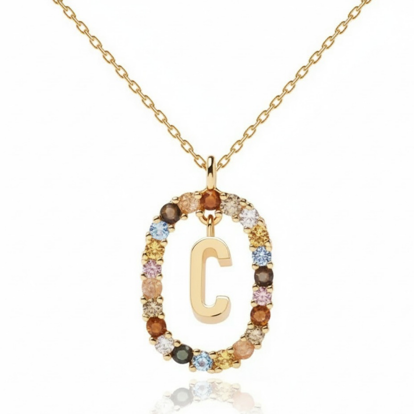 Initialen Ketting "Regenboog"