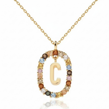 Initialen Ketting "Regenboog"