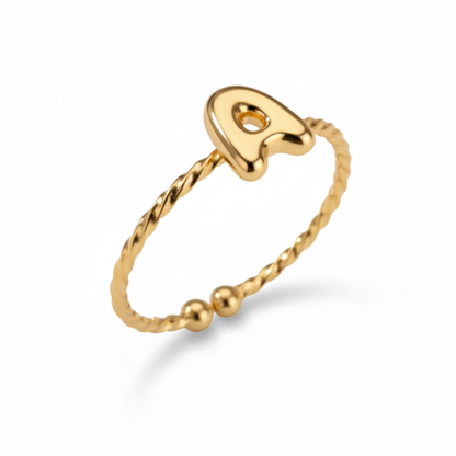 Verstelbare Initialenring "Minimalistisch"