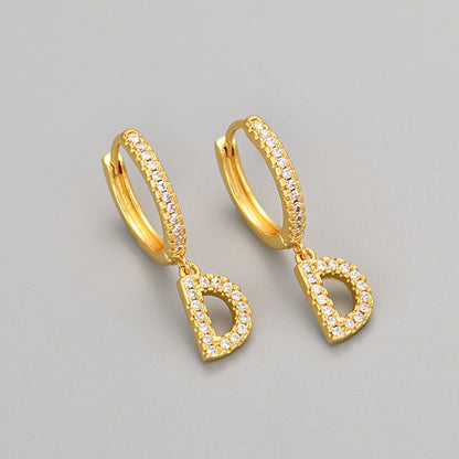 Oorbellen met initialen "Crystal"