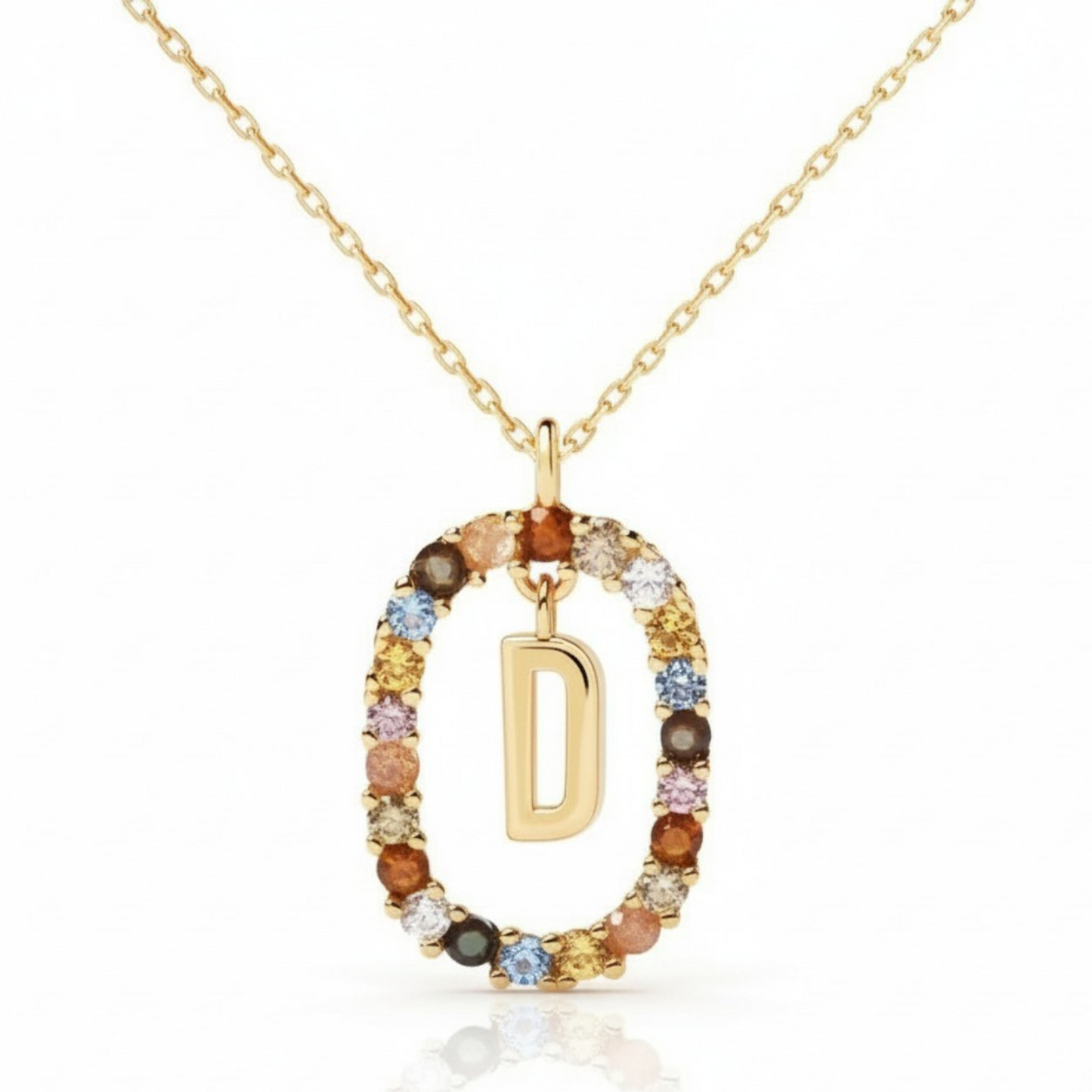 Initialen Ketting "Regenboog"