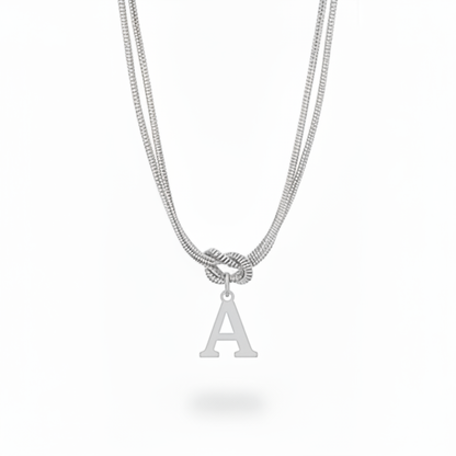 Initialen Ketting "Alfabet Knoop"