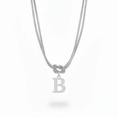 Initialen Ketting "Alfabet Knoop"