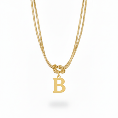 Initialen Ketting "Alfabet Knoop"