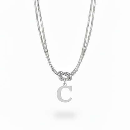 Initialen Ketting "Alfabet Knoop"