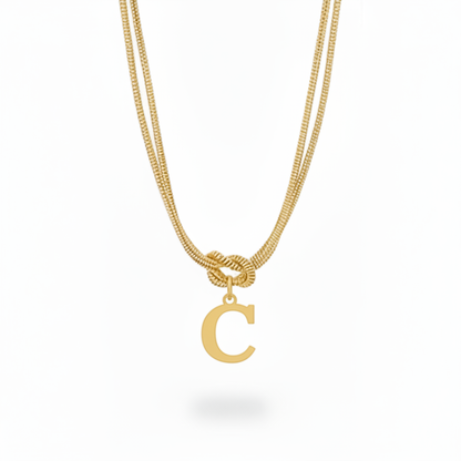 Initialen Ketting "Alfabet Knoop"