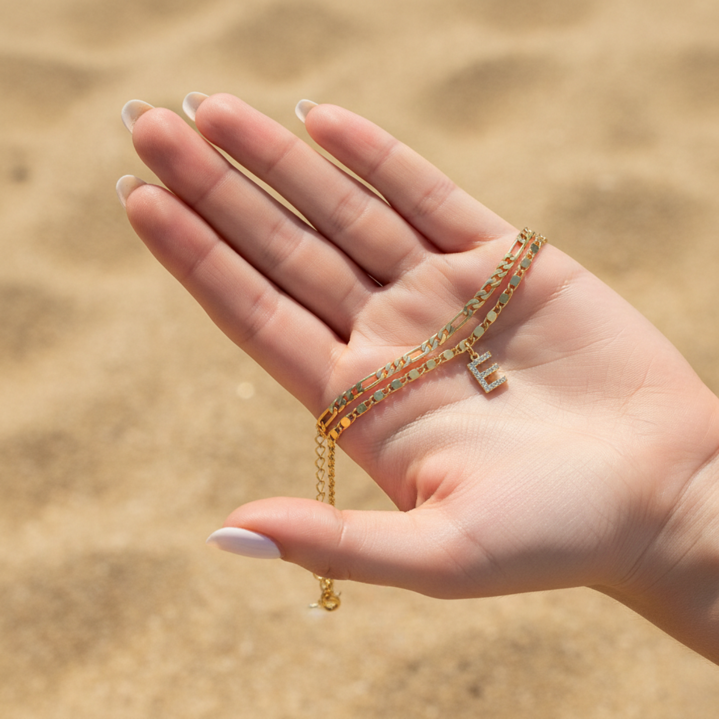 Initialen Armband "Sparkle Gold"