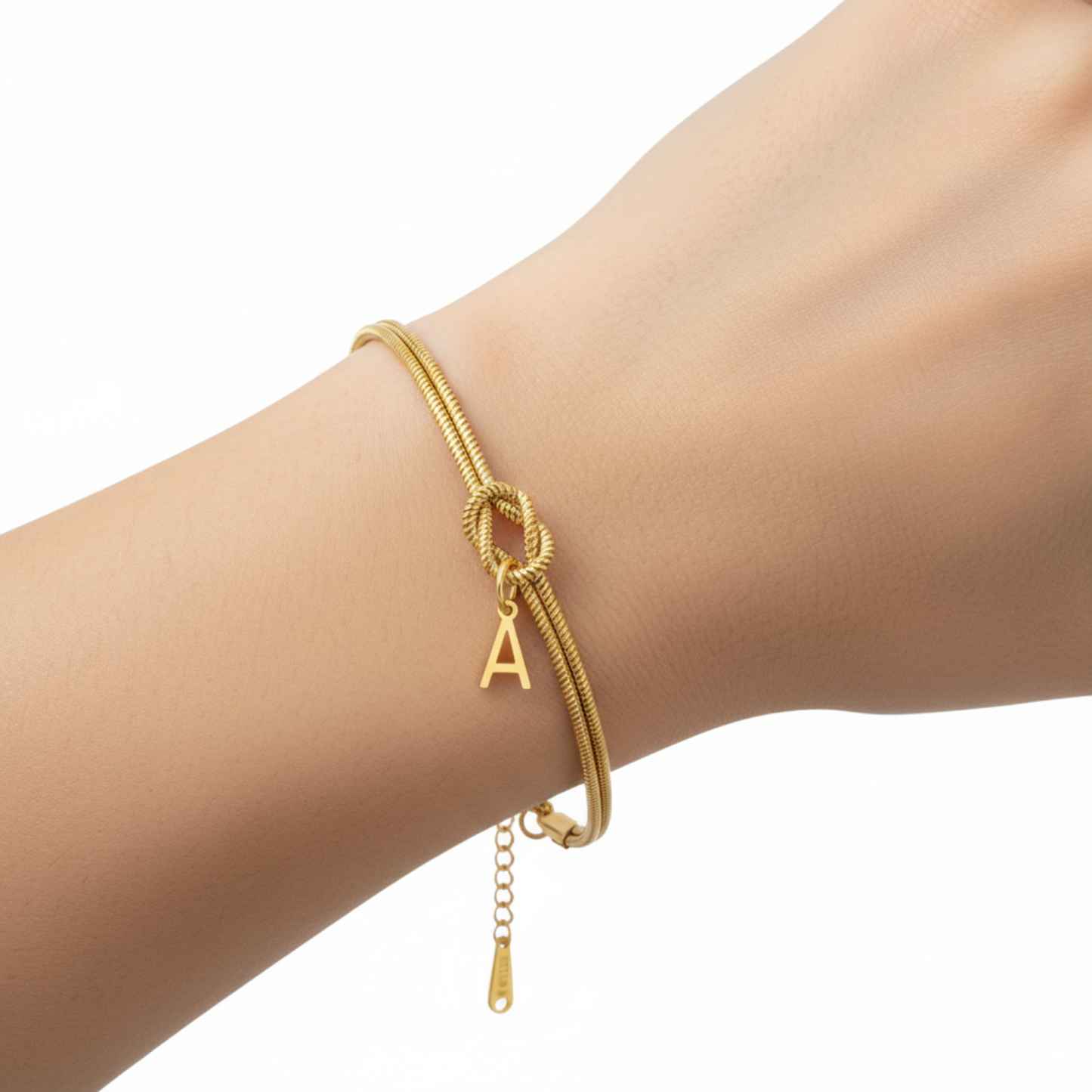 Initialen Armband "Knoop"
