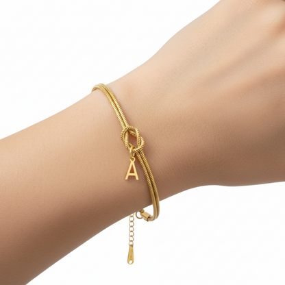 Initialen Armband "Knoop"