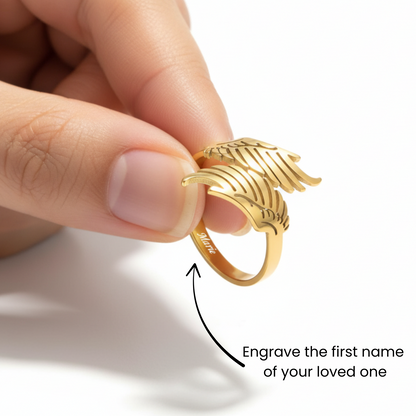 Verstelbare ring "Engelenvleugels"