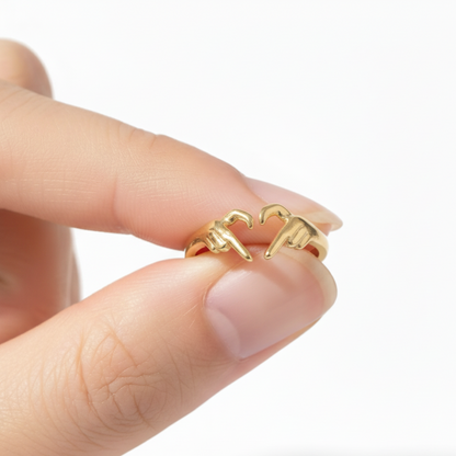 Verstelbare ring "Teken van Liefde"