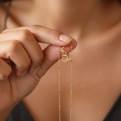 Initialen Ketting "Hart Liefde"