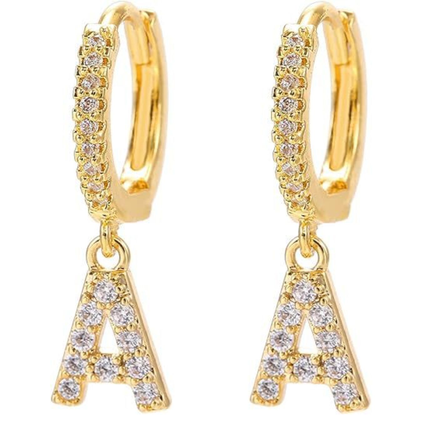 Oorbellen met initialen "Crystal"