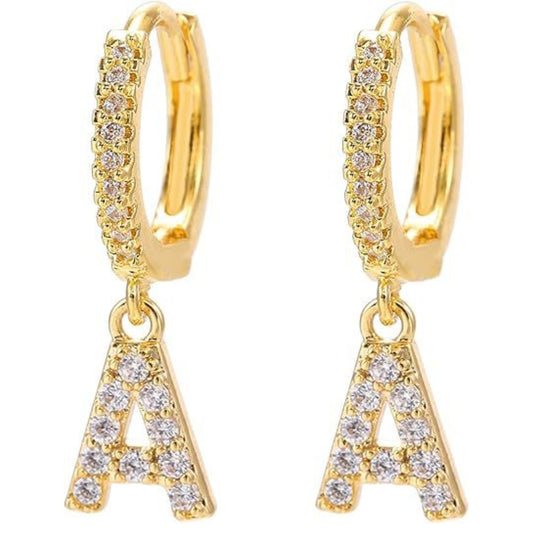 Oorbellen met initialen "Crystal"