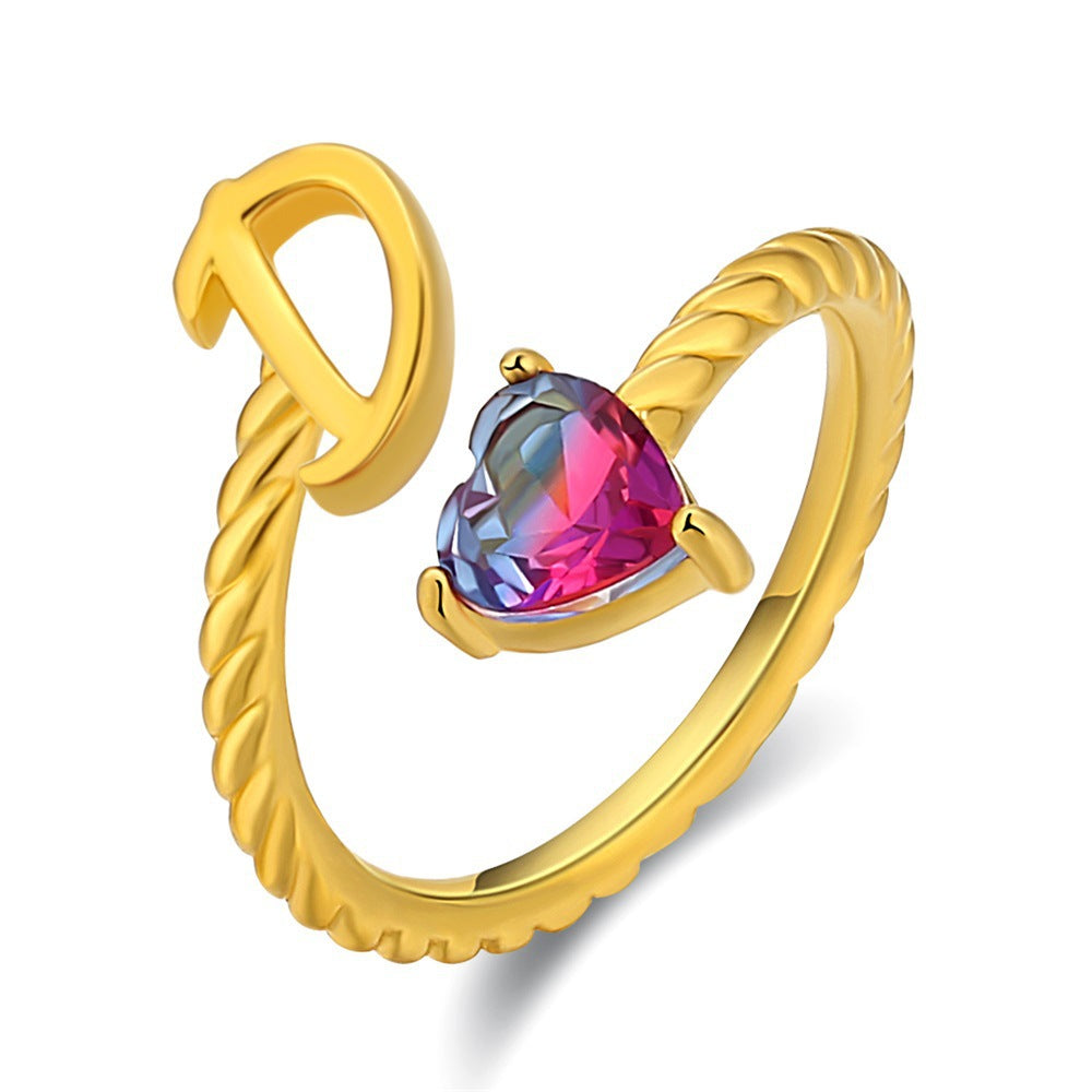 Verstelbare Naam Ring "Zeemeerminstaart"