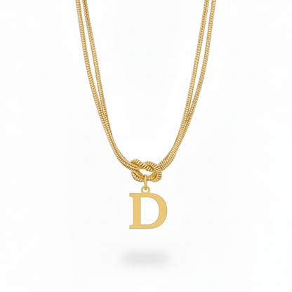 Initialen Ketting "Alfabet Knoop"