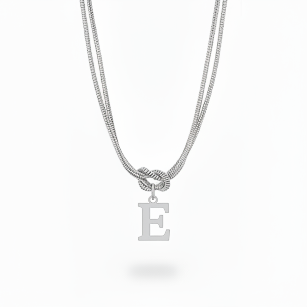 Initialen Ketting "Alfabet Knoop"