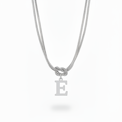 Initialen Ketting "Alfabet Knoop"