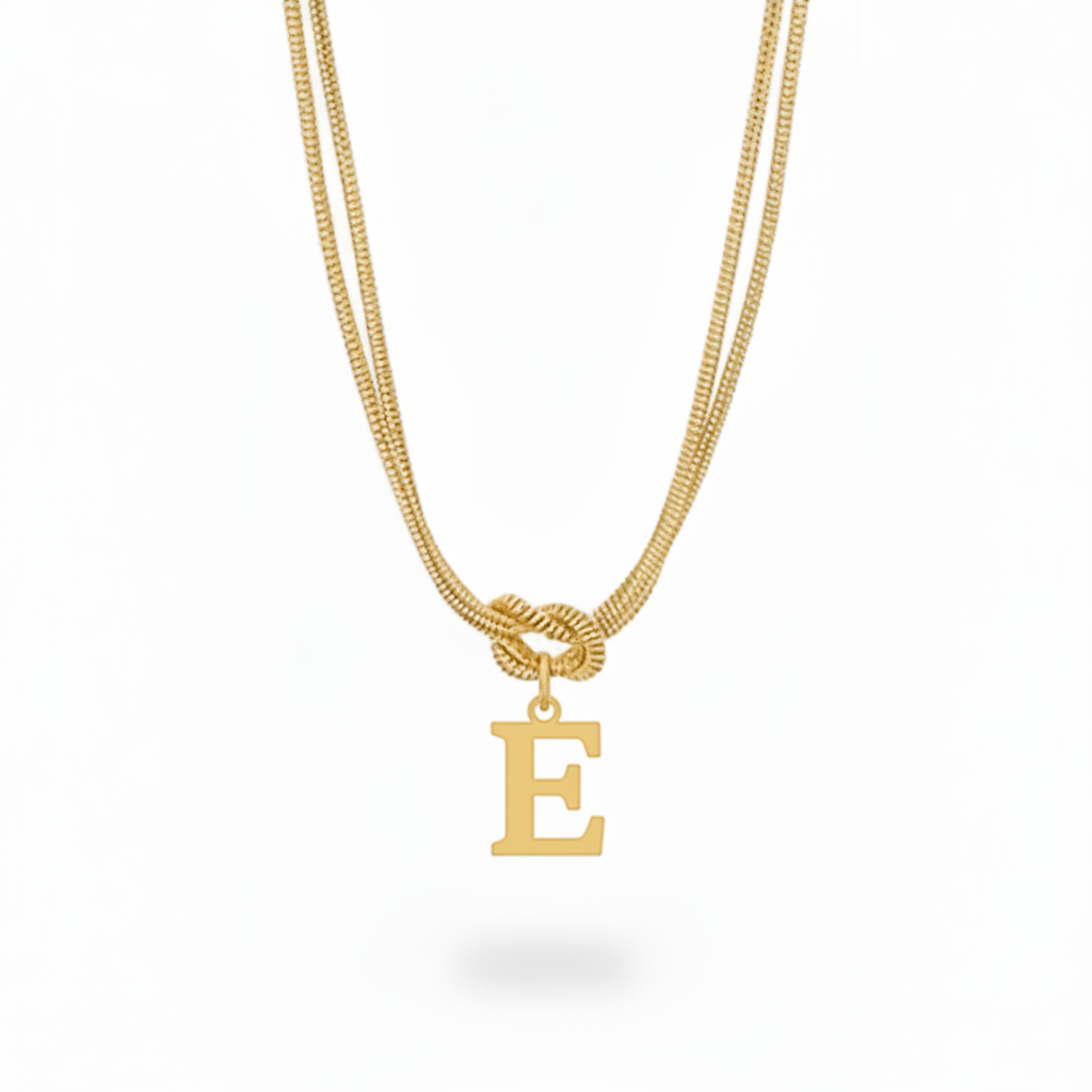 Initialen Ketting "Alfabet Knoop"