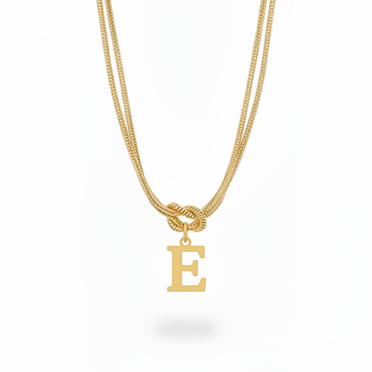 Initialen Ketting "Alfabet Knoop"