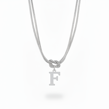 Initialen Ketting "Alfabet Knoop"