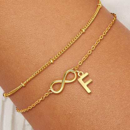 Armband met initialen "Eeuwige Band"