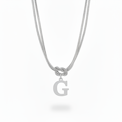 Initialen Ketting "Alfabet Knoop"