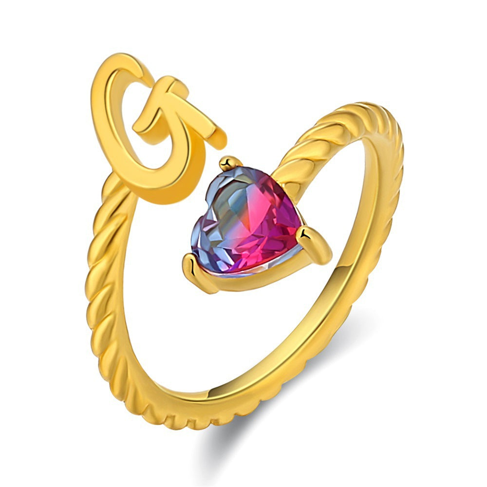 Verstelbare Naam Ring "Zeemeerminstaart"