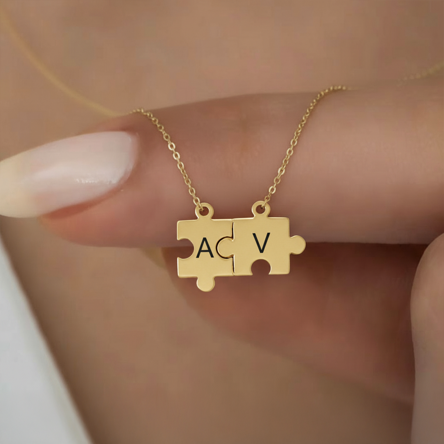 Initialen Ketting "Puzzle Bond"