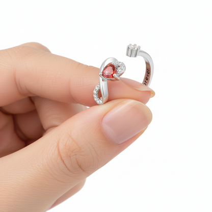 Verstelbare ring 'Infinity Diamond'