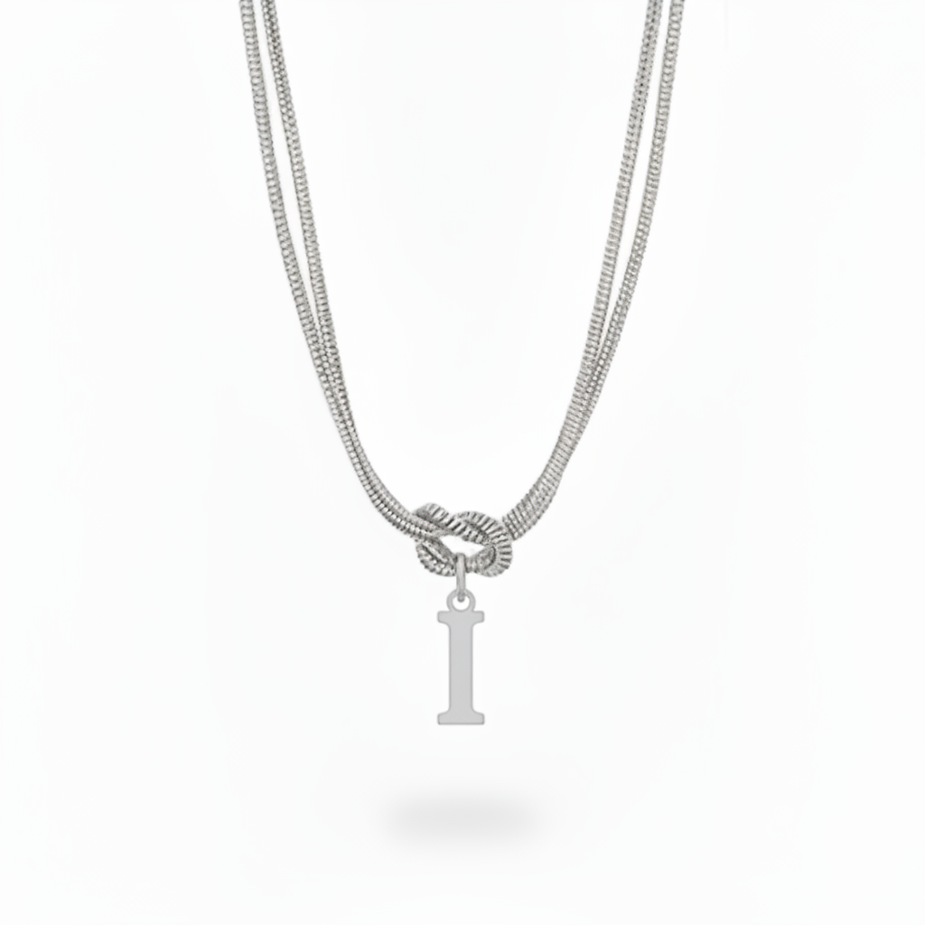 Initialen Ketting "Alfabet Knoop"