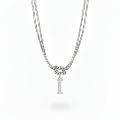 Initialen Ketting "Alfabet Knoop"