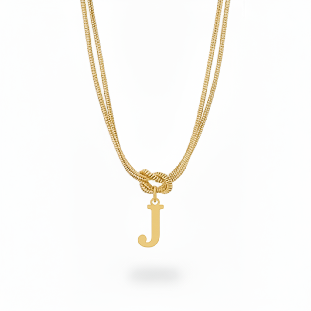 Initialen Ketting "Alfabet Knoop"