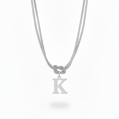 Initialen Ketting "Alfabet Knoop"