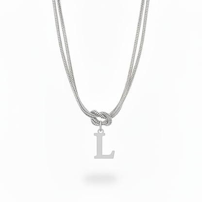 Initialen Ketting "Alfabet Knoop"