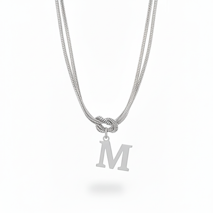 Initialen Ketting "Alfabet Knoop"