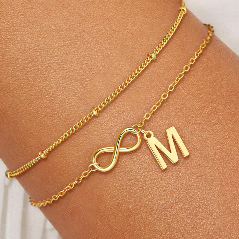 Armband met initialen "Eeuwige Band"