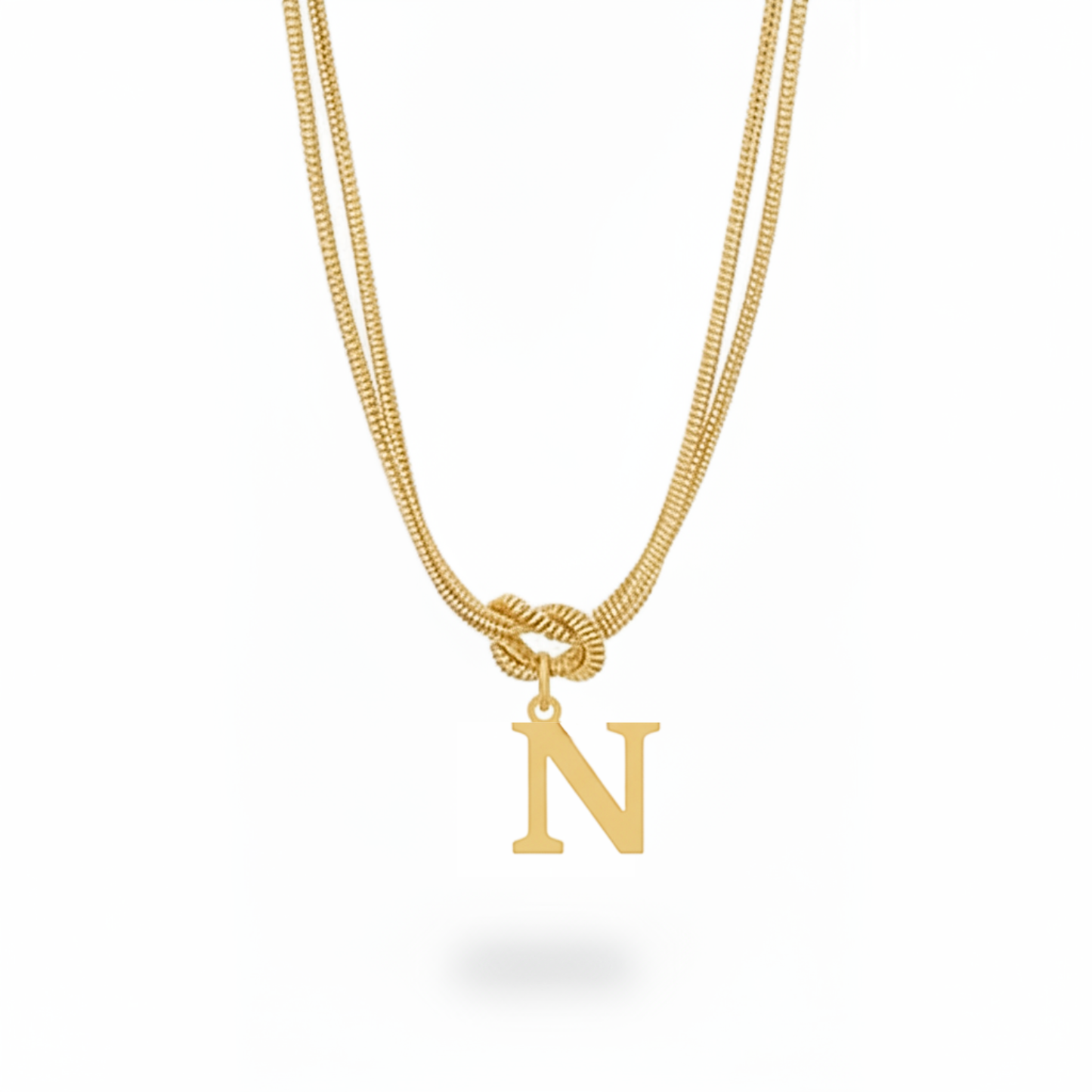 Initialen Ketting "Alfabet Knoop"