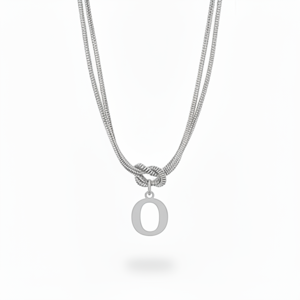 Initialen Ketting "Alfabet Knoop"