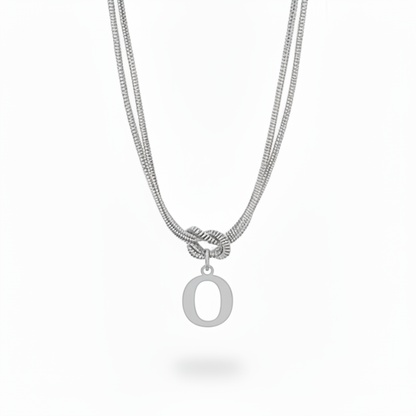 Initialen Ketting "Alfabet Knoop"