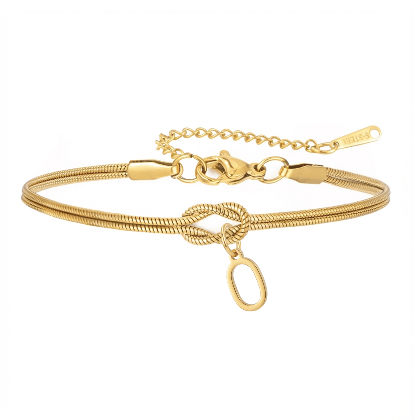 Initialen Armband "Knoop"