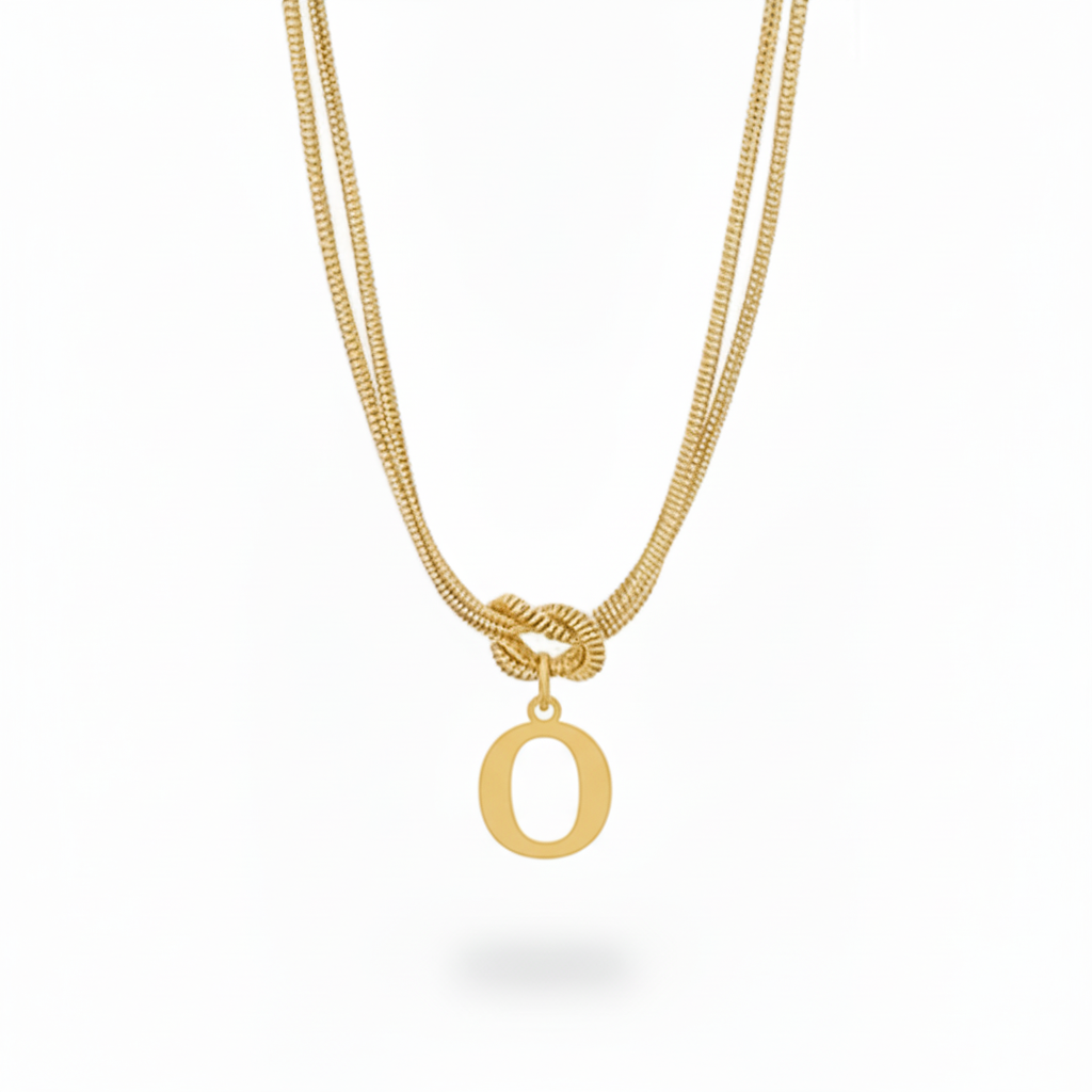 Initialen Ketting "Alfabet Knoop"