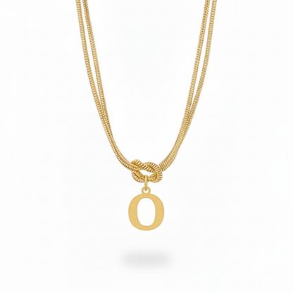 Initialen Ketting "Alfabet Knoop"