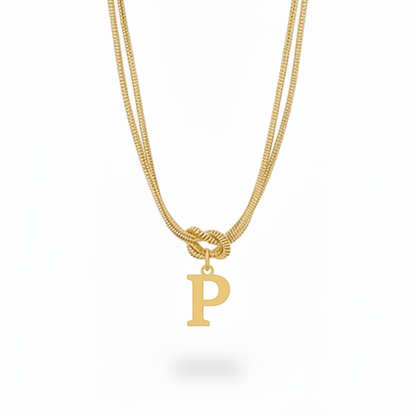 Initialen Ketting "Alfabet Knoop"