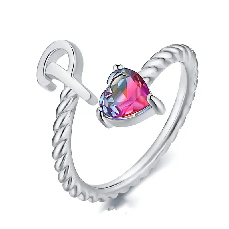 Verstelbare Naam Ring "Zeemeerminstaart"