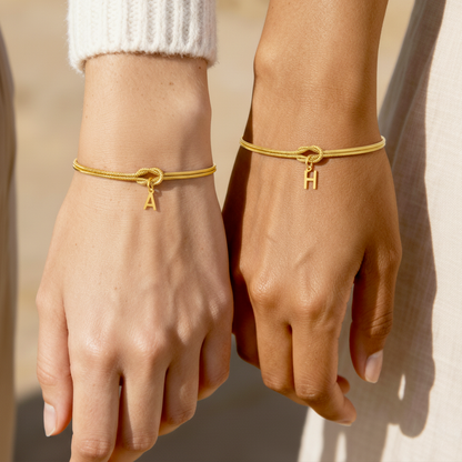 Initialen Armband "Knoop"